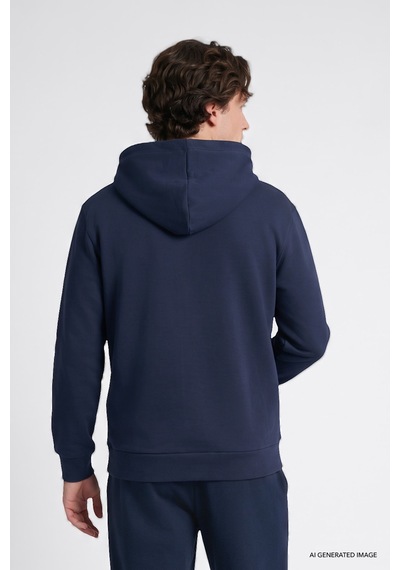 Lee Regular Fit Kapüşonlu Erkek Fermuarlı Sweatshirt L2520310411 Lacivert