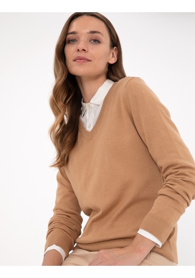 Pierre Cardin Kadın Camel Kazak /triko 50300803-vr015 Camel CAMEL