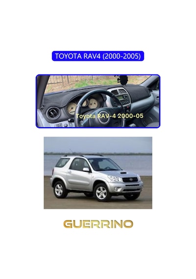 Toyota Rav4 2000-2005 Torpido Koruma Halısı Mavi Kenar