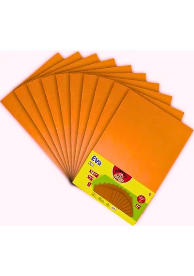 A4 Boy Düz Eva 10 Lu 1 Paket - Turuncu