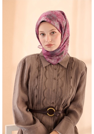 Silk Home Soft Eşarp 73095-21 Fuşya, Gri, Füme, Sisli Yeşil