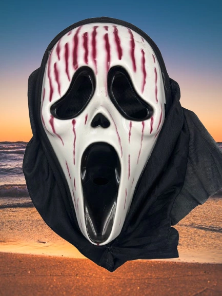 Halloween Maske Çığlık Kanlı Lüks Kalın Arkası Tül Diğer