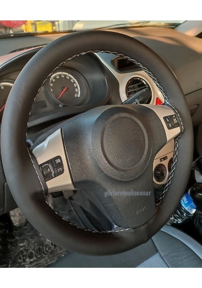 Opel Corsa D Uyumlu Direksiyon Kılıfı Gri Ipli A+plus Kokusuz Esnek 38 11cm