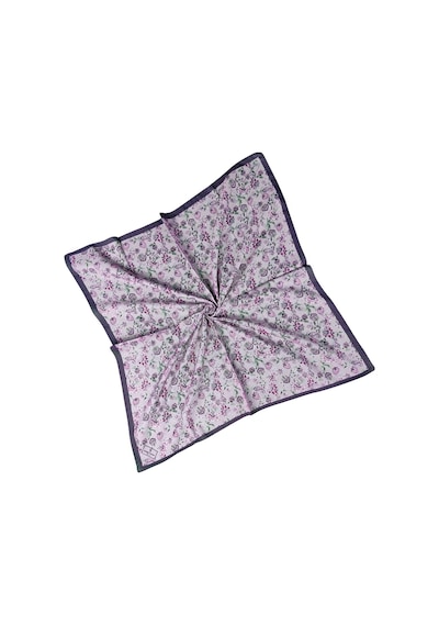 Mim Eşarp Prime Pamuk Çiçek Desenli Eşarp 90x90 Cm Mor