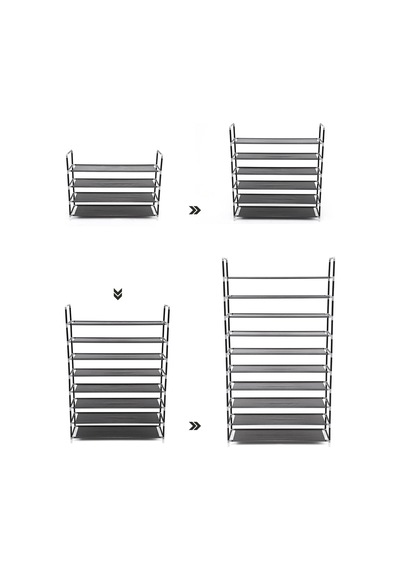 Tr 10 Katlı Ayakkabı Rafı, 100x29x175 Cm, Siyah, Lsr10h Genel Tr 10 Katlı Ayakkabı Rafı, 100x29x175 Cm, Siyah, Lsr10h Genel