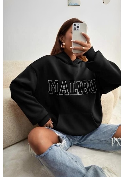 Malibu Ön Baskılı Unisex Sweatshirt 001