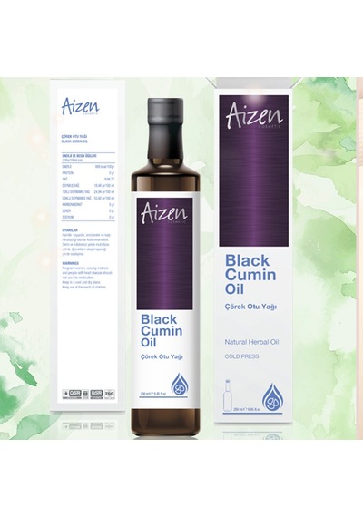 Aizen Black Cumin Oil Çörek Otu Yağı 250 ML