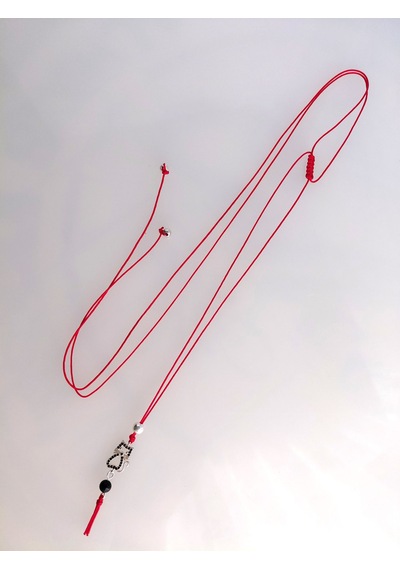 925 Ayar Gümüş Zirkon Taşlı Kırmızı İp Kedi Püskültasarım Choker Kadın Kolye Beyaz - Gümüş 925 Ayar Gümüş Zirkon Taşlı Kırmızı İp Kedi Püskültasarım Choker Kadın Kolye Beyaz - Gümüş