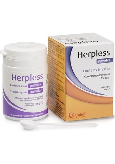 Candioli Herpless Toz Kedi İçin L-lizin Bağışıklık Destekleyici 30 Gr