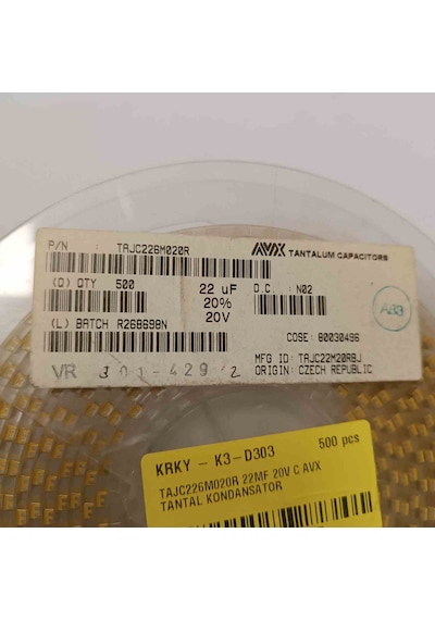 Tajc226m020r 22mf 20v C Avx Tantal Kondansatör 34 Adet