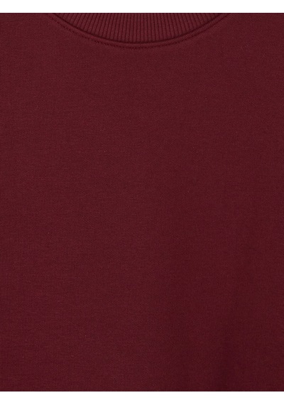 Lcwaıkıkı Classic Bordo Bisiklet Yaka Erkek Kalın Sweatshirt