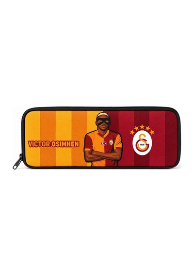 Galatasaray Tek Gözlü Erkek Çocuk Kırmızı Okul Kalem Çantası/kalemlik - 26950 Çok Renkli