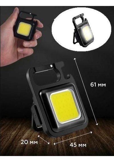 Led Lamba Mini 30 Ledli Mıknatıslı Şarjlı Askılı Anahtarlık Kamp Çadır Lambası Fener