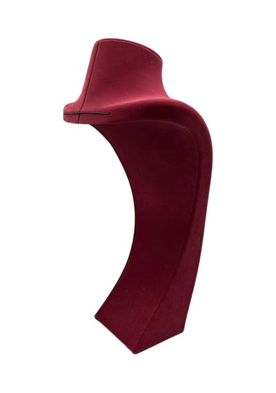 Süet Kumaş Bordo Renk Kolye Gerdanlık Zincir 32/15 Cm Takı Sergileme Mankeni
