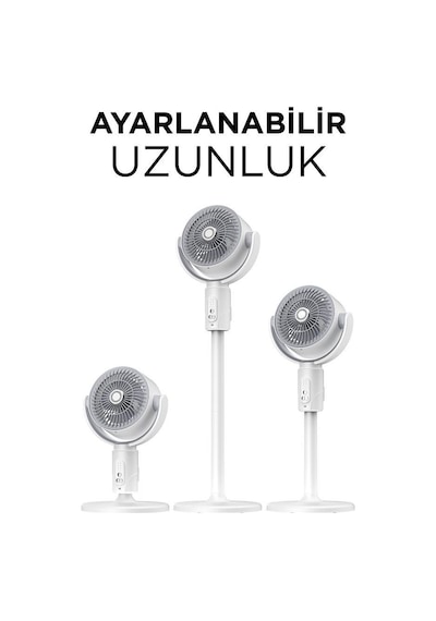 Torima F1 Air Fan Beyaz Kumandalı Yarlanabilir Vantilatör