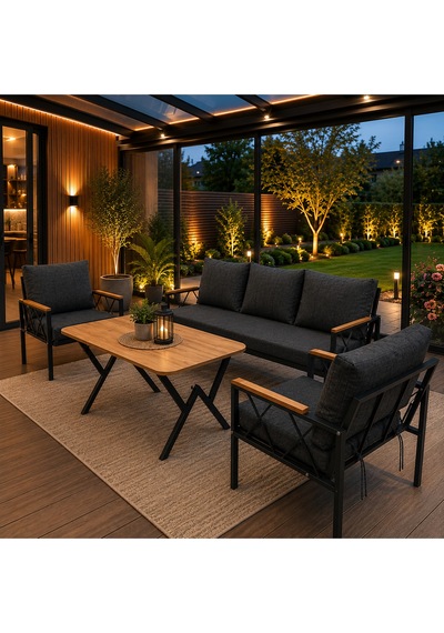 Miray 311 Masalı Balkon Bahçe Oturma Grubu Minderli Metal Bahçe Mobilyası Takımı Antrasit Miray 311 Masalı Balkon Bahçe Oturma Grubu Minderli Metal Bahçe Mobilyası Takımı Antrasit