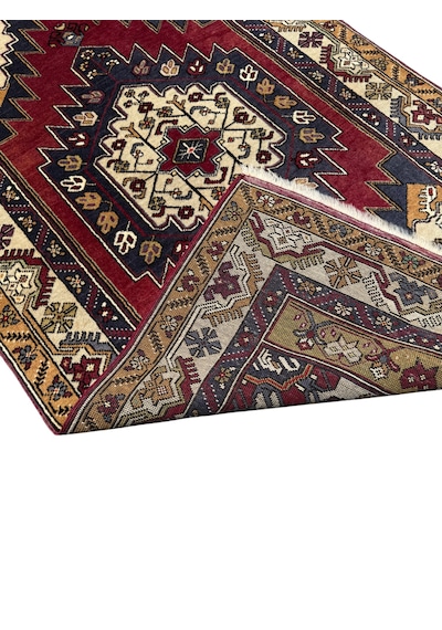 El Dokuma Sıfır Yahyalı Halısı 110x190 Kök Boya %100 Yün Halı Renkli