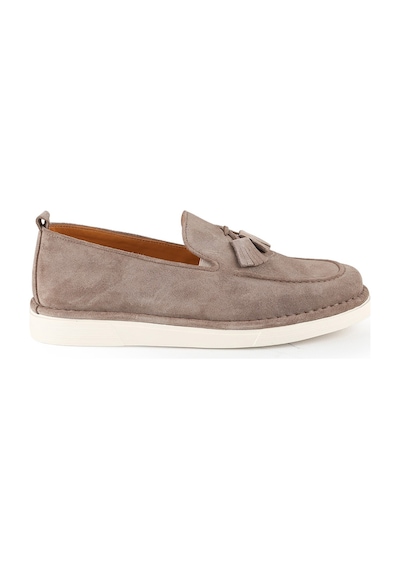 Libero Erkek Loafer Ayakkabı Hakiki Süet Deri Püskül Detaylı Pratik Slip-on Esnek Hafif Beyaz Eva Taban L6041 Vizon Libero Erkek Loafer Ayakkabı Hakiki Süet Deri Püskül Detaylı Pratik Slip-on Esnek Hafif Beyaz Eva Taban L6041 Vizon