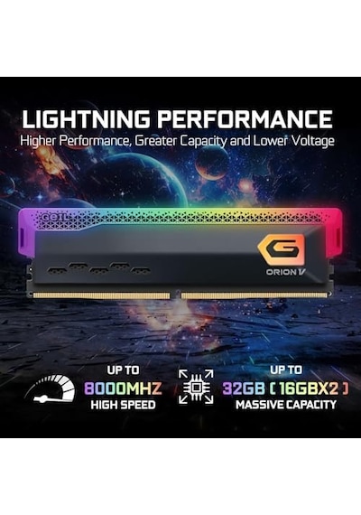 Geıl Ram Dımm 32gb Ddr5 Orıon V Rgb 2x16gb Gavsg532gb6400c42adc 6400mhz