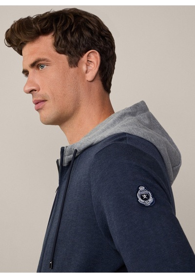 Hackett Koyu Lacivert Erkek Pamuklu Sweatshirt Hm581287