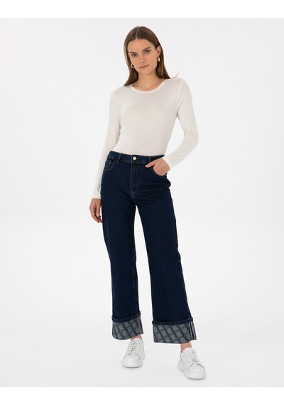Pierre Cardin Kadın Koyu İndigo Pantolon Jean 50314121-vr089 Koyu İndigo