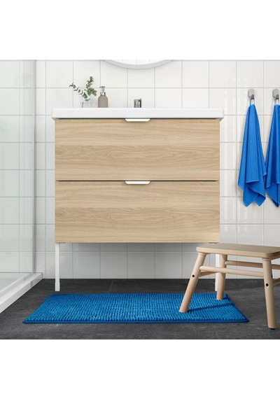 Ikea Toftbo Banyo Halısı Paspas 50 X 80 Cm Gök Mavisi Gökyüzü Mavisi