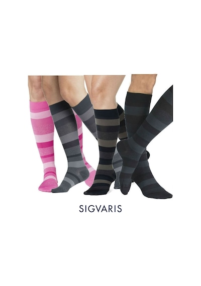 Sigvaris Shades Socks Kadın Diz Altı Varis Çorabı, Renkli, Desenli Ten Rengi Standart M Kapalı Kısa