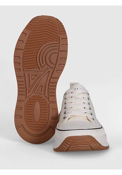 Lufian 121230092 Shay Kadın Jean Sneaker Spor Ayakkabı Beyaz Siyah