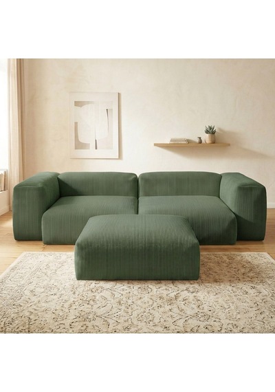 Relax Köşe Koltuk Takımı Sünger Koltuk Kanepe Divan Yeşil