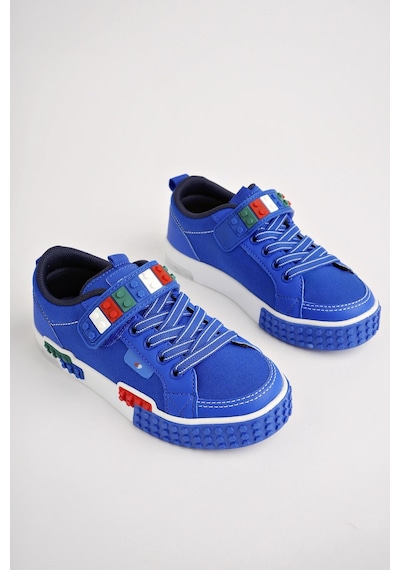 Muggo Sonic Garantili Legolu Bağcıklı Ve Cırtlı Ortopedik Çocuk Sneaker Spor Ayakkabı 001