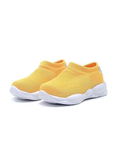 Ultra Hafif Memory Foam İç Taban Çocuk Triko Spor Ayakkabı Sarı-m-1002 Sarı