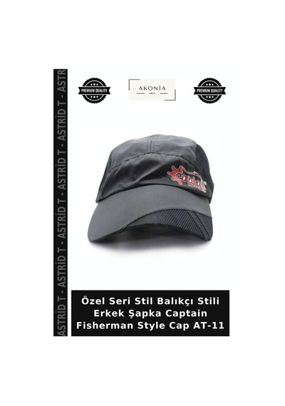 Astrid T Özel Seri Stil Balıkçı Stili Erkek Şapka Captain Fisherman Style Cap At-11 Standart