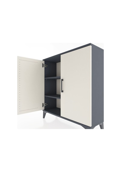 Arges Şifonyer 2 Raflı 2 Kapaklı 88x30x96 Antrasit-aytaşı Antrasit