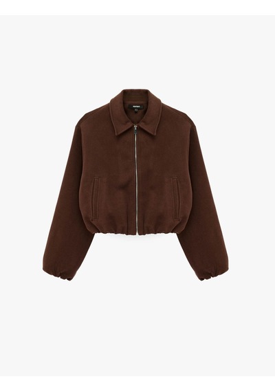 Koton Bomber Kahverengi Kadın Ceket 7wak10146ek