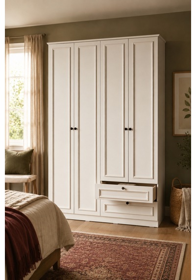 Home Vera 4 Kapaklı Gardırop 140x182x54 Cm Beyaz - 912272038 Beyaz Home Vera 4 Kapaklı Gardırop 140x182x54 Cm Beyaz - 912272038 Beyaz