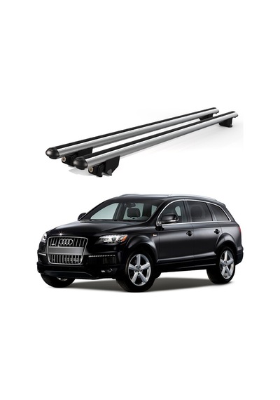 Kanca Audi Q7 2006-2015 Uyumlu Gri Kilitli Ara Atkı 120cm Port Bagaj Tavan Barı