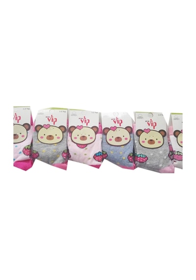 Hepsine Rakip Lababy Renkli Desenli Kız Bebek Soket Çorap 6 Lı Paket Çok Renkli
