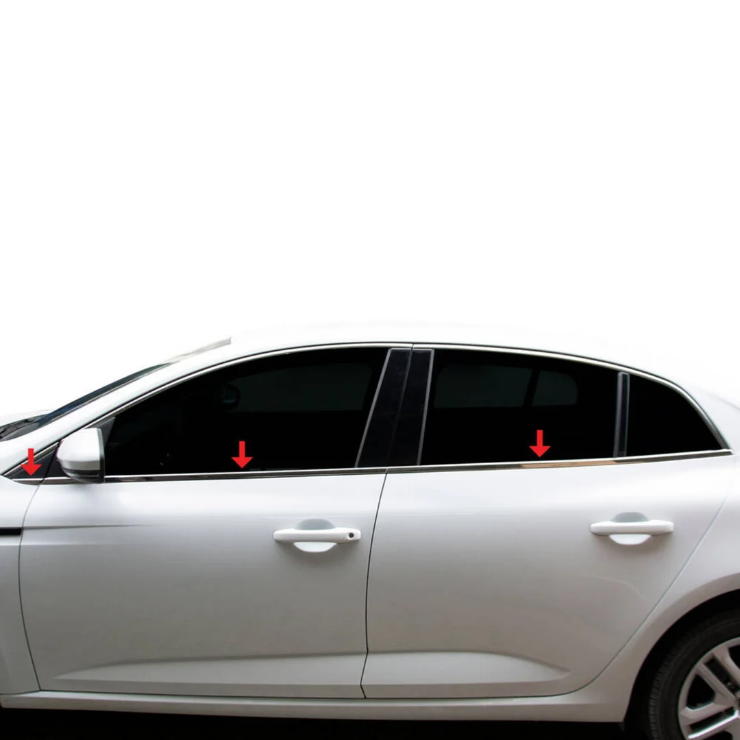 Renault Megane 4 Cam Çıtası Alt - Krom 6 Parça 2016 Ve Sonrası, Hb