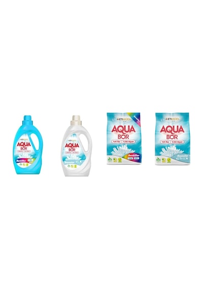 Aquabor Doğal Mineralli Sıvı Renkliler + Sıvı Beyaz + 4 Kg Renkliler + 4 Kg Beyaz 4 Lü Set 74820079