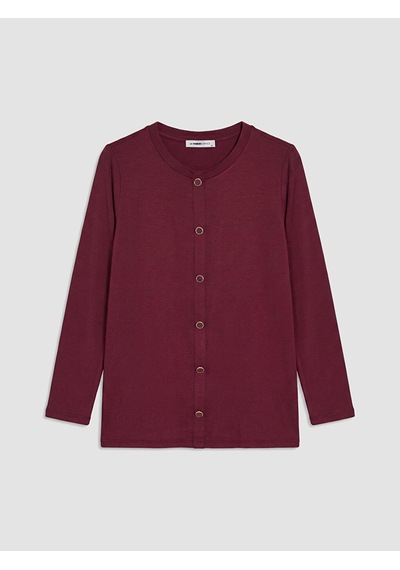 Lcw Grace Bordo Bisiklet Yaka Bluz