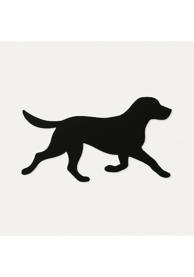 Metal Duvar Süsü Koşan Köpek Dekoratif - Shadowline Serisi