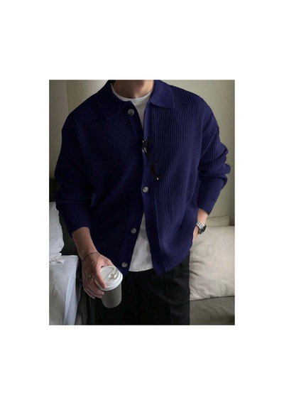 Cool Tarz Erkek Lacivert Düğme Detaylı Gömlek Yaka Regular Fit Triko Hırka Lacivert Lacivert Cool Tarz Erkek Lacivert Düğme Detaylı Gömlek Yaka Regular Fit Triko Hırka Lacivert Lacivert