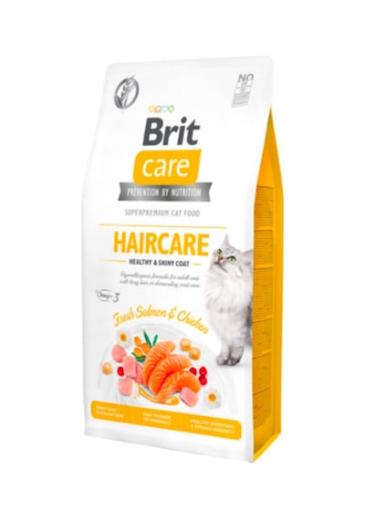 Brit Care Grain Free Hair Care Healthy & Shiny Coat Tavuklu ve Somonlu Kedi Maması 2 KG