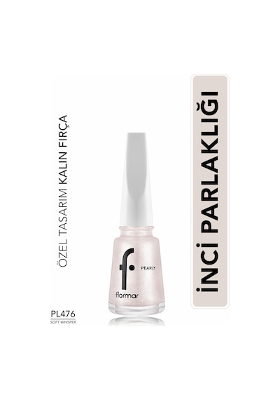 Flormar Pearly Yarı Transparan & Parlak Bitişli Sedefli Oje Pl476 Soft Whisper