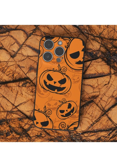 "Apple Uyumlu iPhone 11 12 13 Pro Max - Pumpkin Spice Cadılar Bayramı Baskısı İle Şok Geçirmez Silikon Telefon Kapağı Grippy Doku İle" For iPhone 7 8 Plus