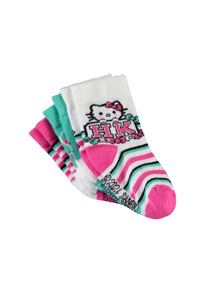 Hello Kitty Hello Kıtty Kız Çocuk 3'lü Çorap 3-11 Yaş Kırmızı Kımızı 09a83414524w1