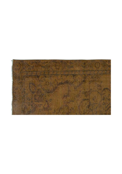 El Dokuması Vintage Yün-pamuk Kahve Halı 22869 148 X 263 Cm Kahverengi