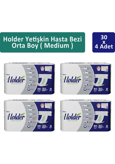 Holder Yetişkin Hasta Bezi Orta Boy M 4 x 30'lu