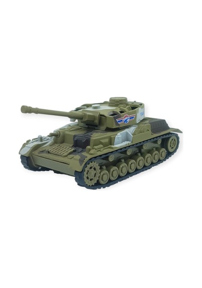 Kamuflajlı Askeri Tank Oyuncak - Gerçekçi Detaylı Model Savaş Tankı - Koyu Kahverengi