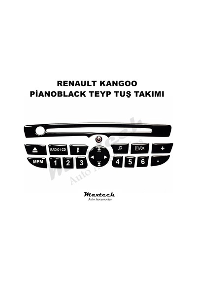 Renault Kangoo Pianoblack Teyp Tuş Takımı